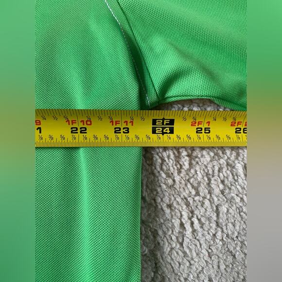 FootJoy Polo Shirt Mens XL Athletic Fit Lime Green Short Sleeve Preppy Golf Polo - Picture 9 of 13
